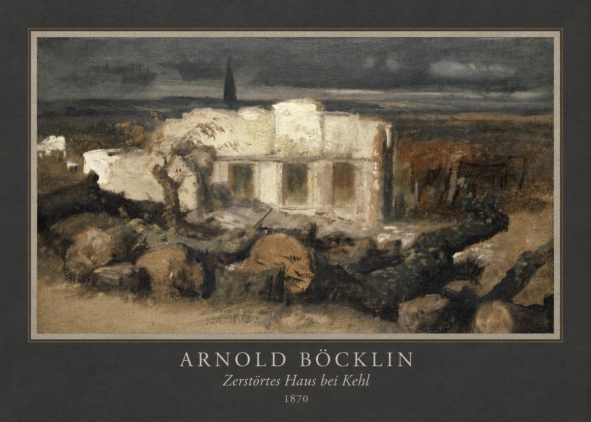 Arnold Böcklin Zerstörtes Haus Bei Kehl No4 - Poster