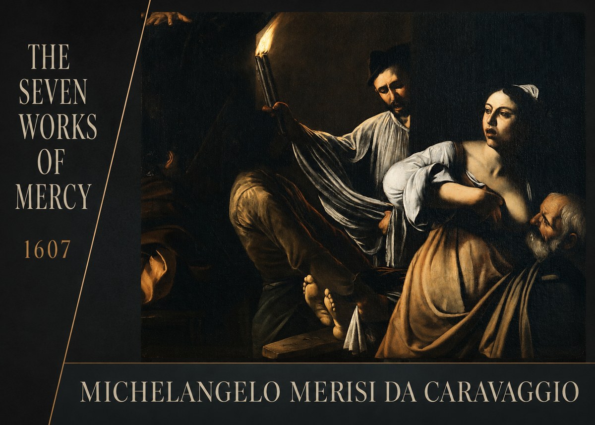 Michelangelo Merisi da Caravaggio The Seven Works of Mercy III No3 - Poster