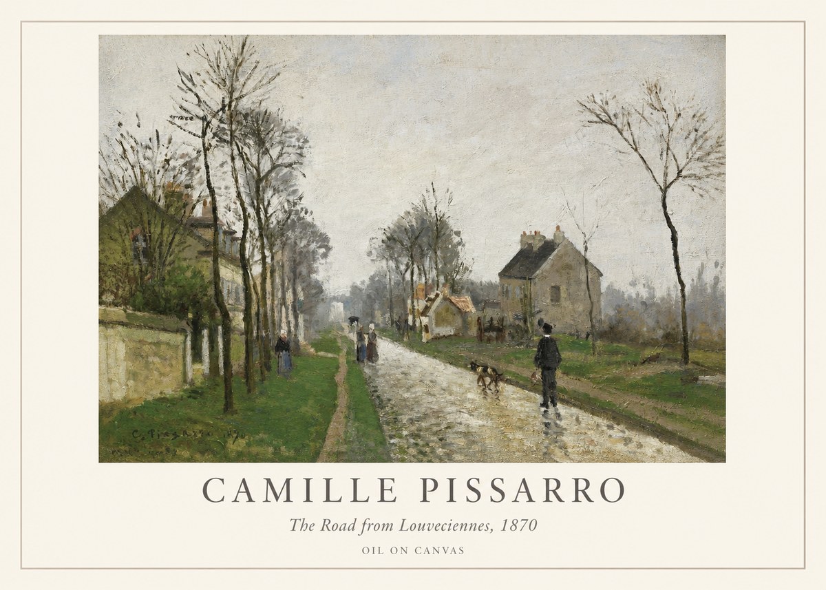 Pissarro The Road from Louveciennes, 1870 No1 - Poster
