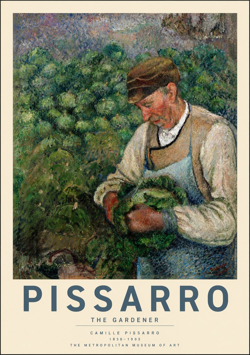 Pissarro Monsieur Joly, Gardener No2 - Poster