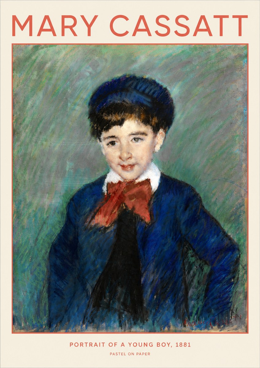 Mary Cassatt Portrait of a Young Boy, 1881 No2 - Poster