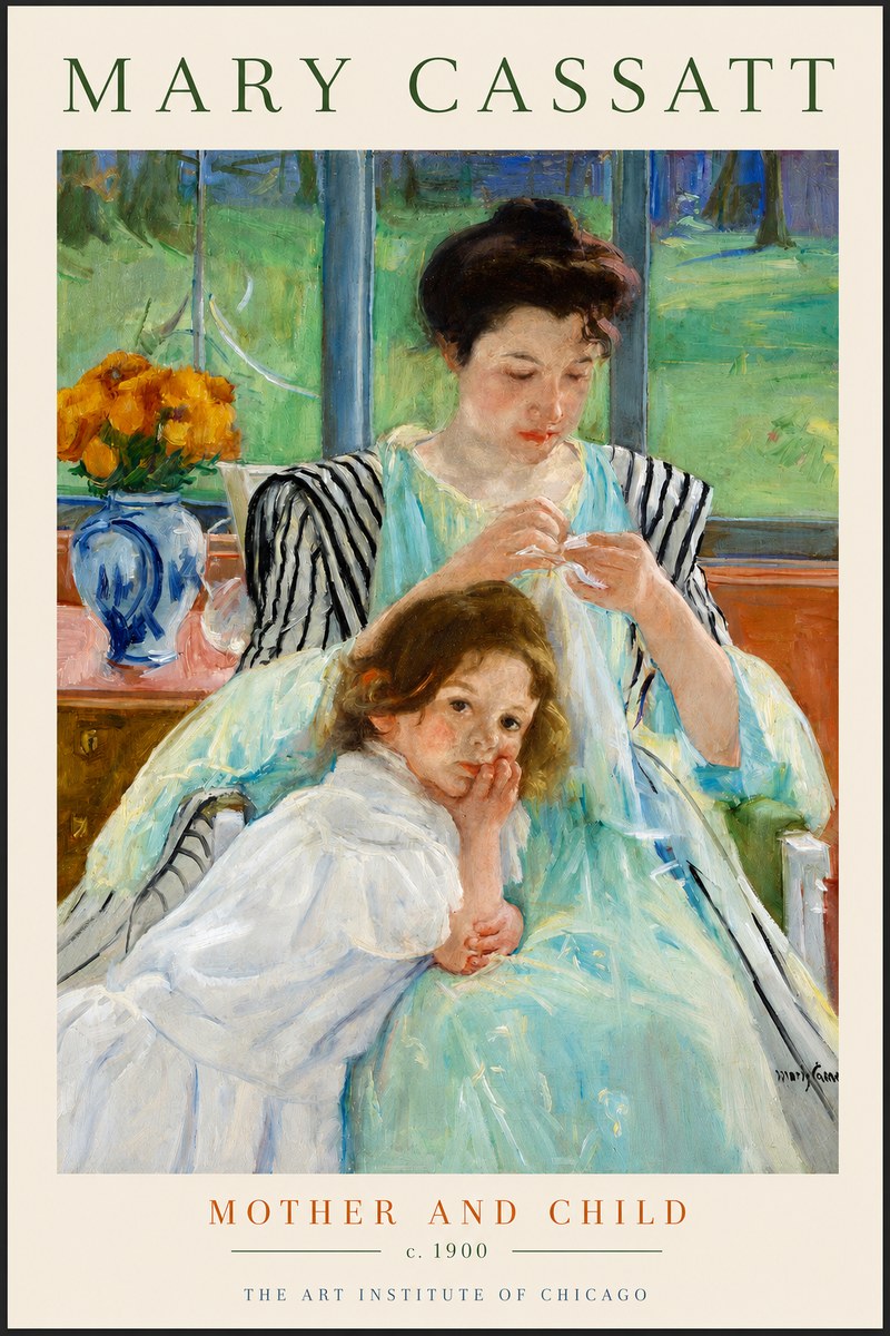 Mary Cassatt Mother and Child VII No2 - Poster