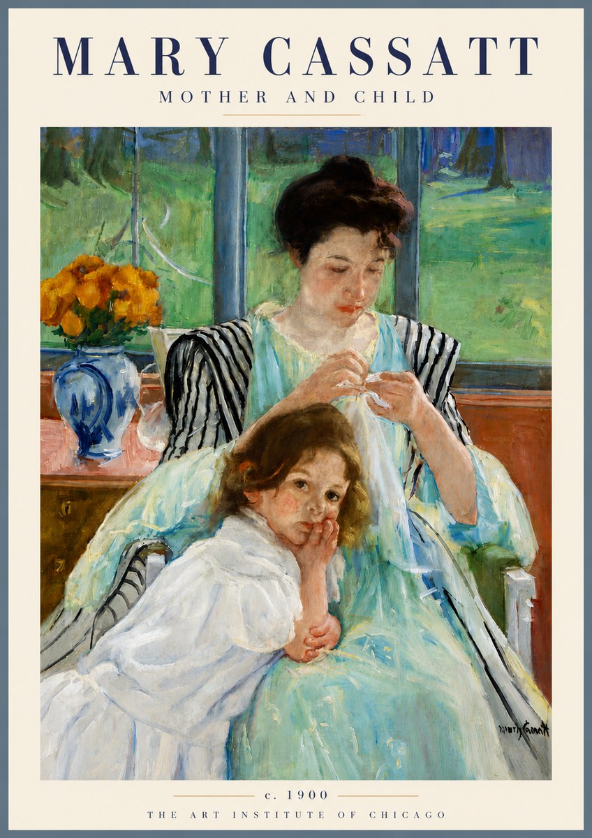 Mary Cassatt Mother and Child VII No6 - Poster