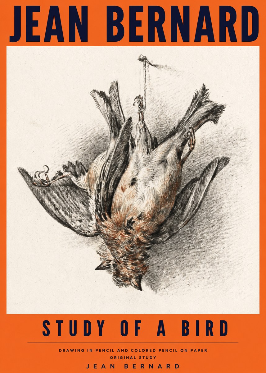 Jean Bernard Study of a Bird IV No4 - Poster