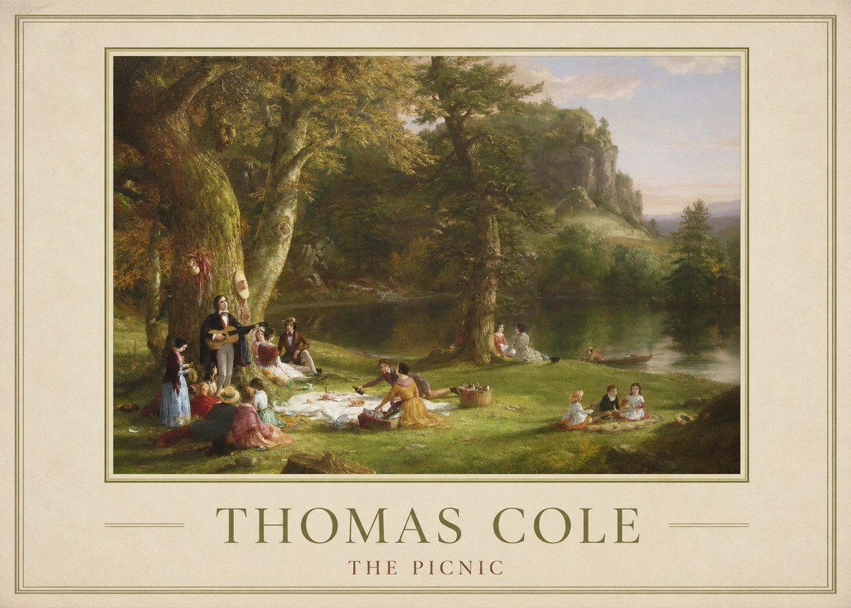Thomas Cole The Picnic No1 - Poster
