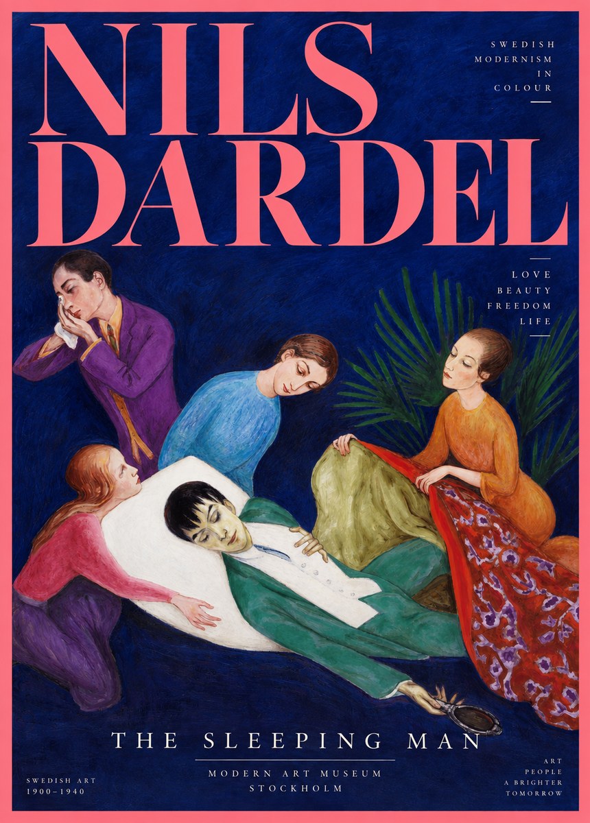 Nils Dardel The Sleeping Man No2 - Poster
