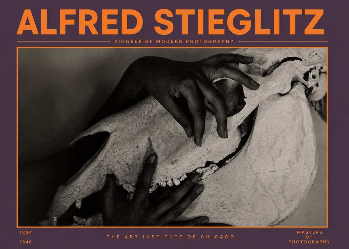 Alfred Stieglitz Georgia O'keeffe - Hands and Skull No4 - Poster