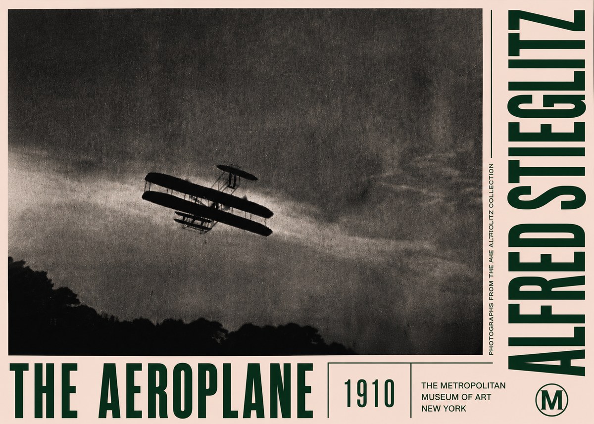 Alfred Stieglitz The Aeroplane No4 - Poster
