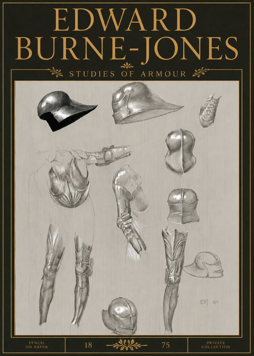 Edward Burne-Jones Studies of Armour No5 - Poster