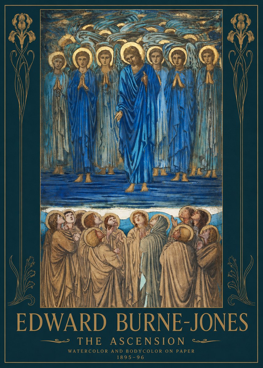 Edward Burne-Jones The Ascension No2 - Poster