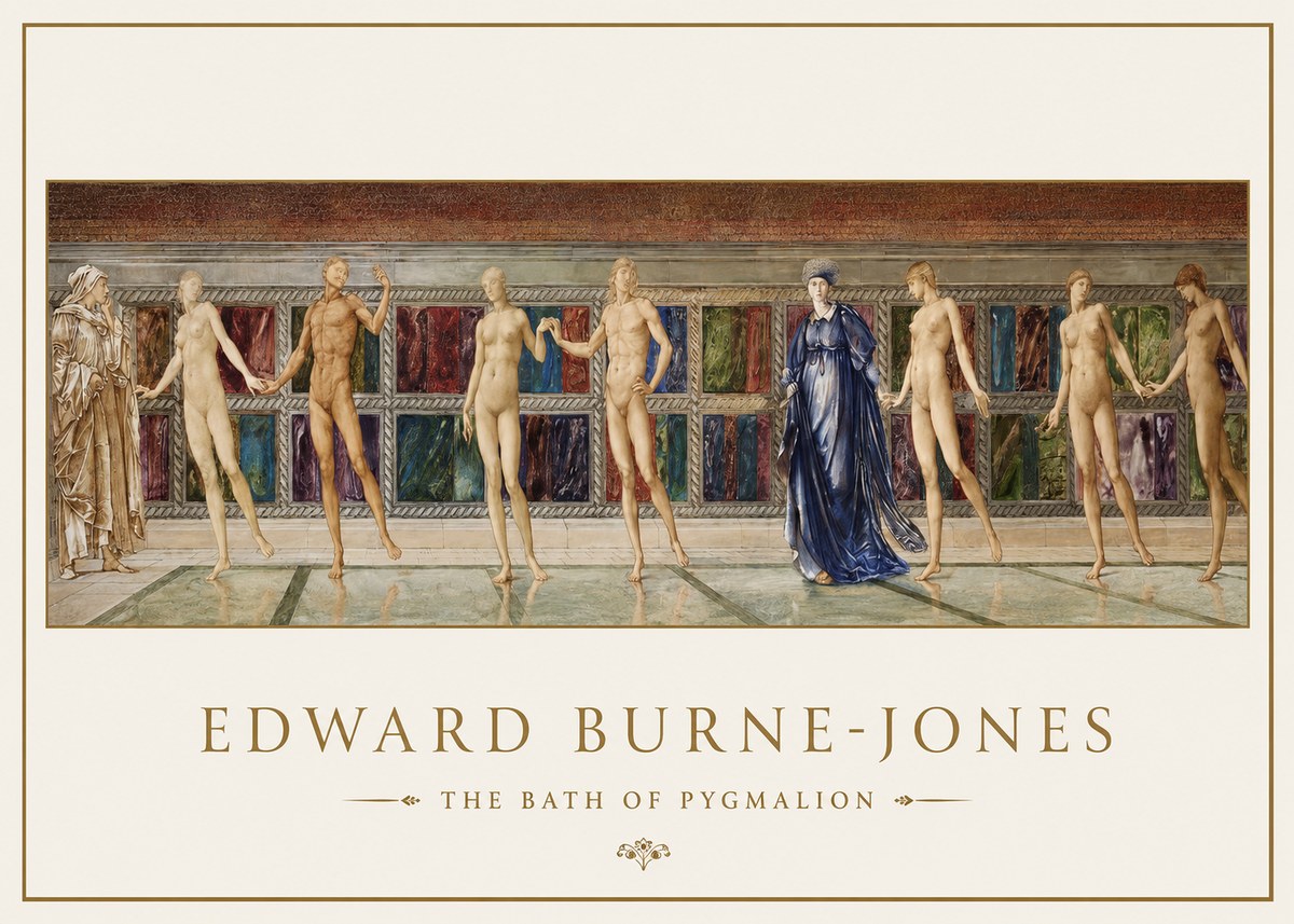 Edward Burne-Jones The Bath of Pygmalion No1 - Poster