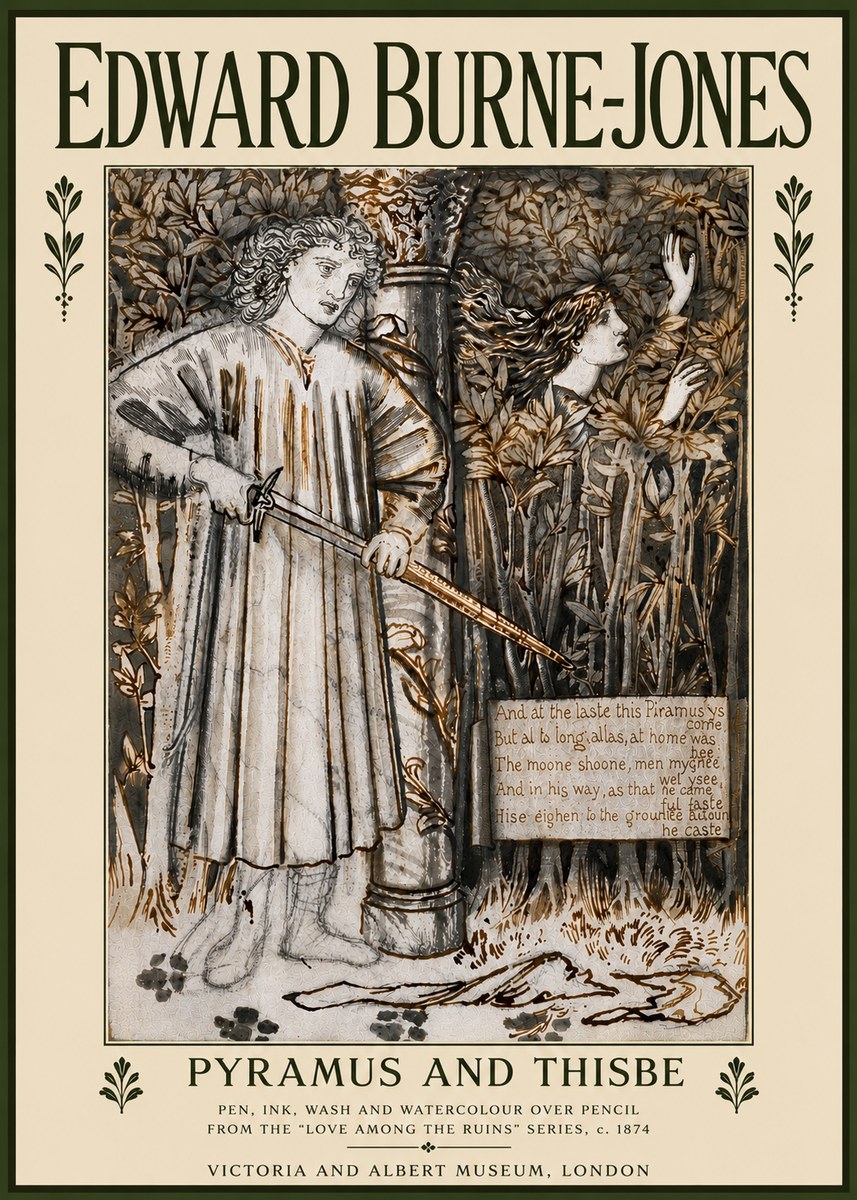 Edward Burne-Jones Pyramus and Thisbe No5 - Poster