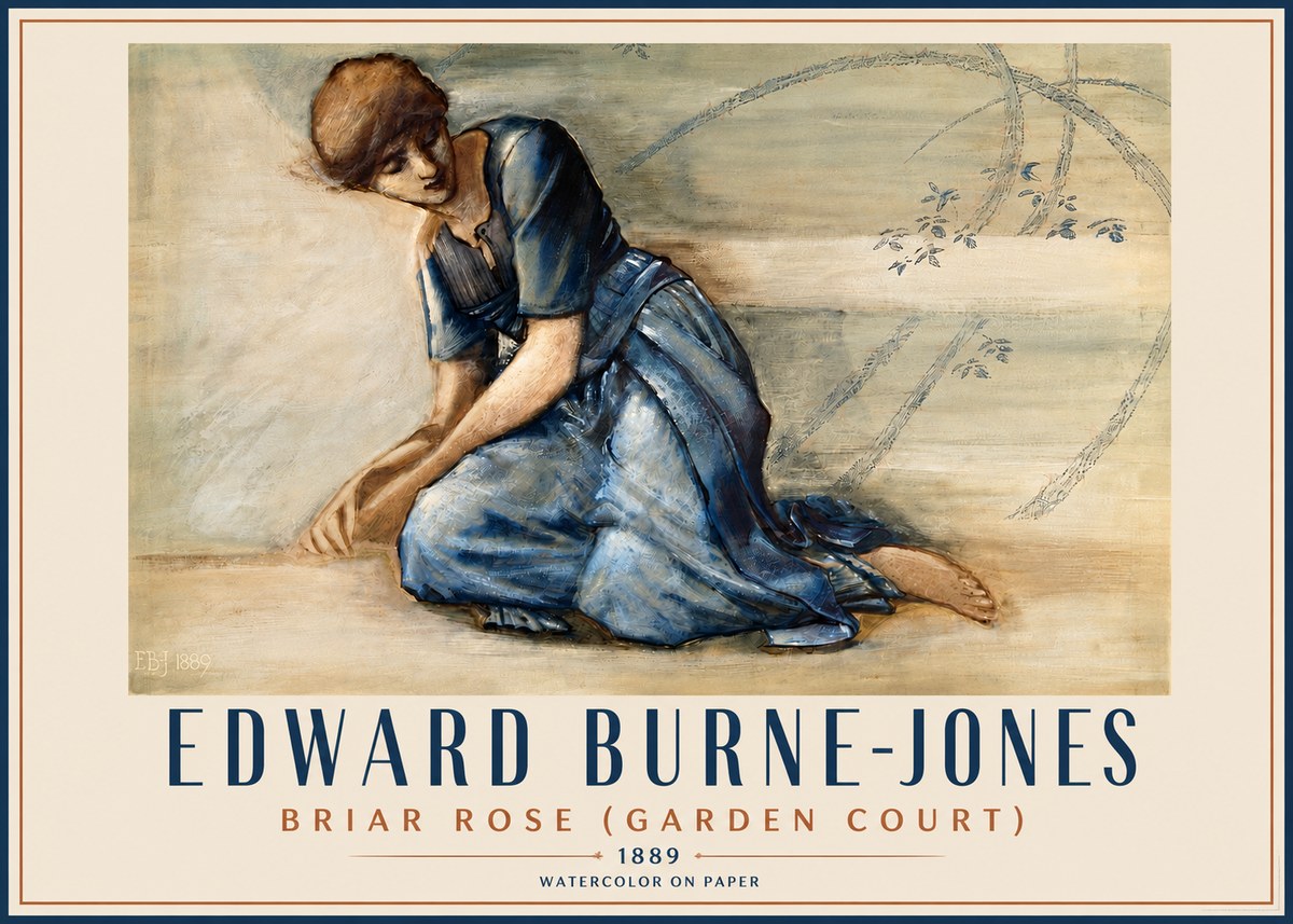 Edward Burne-Jones Briar Rose (Garden Court) No4 - Poster