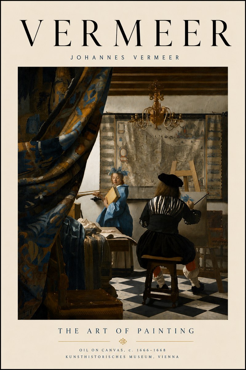 Vermeer The Art of Painting No6 - Poster