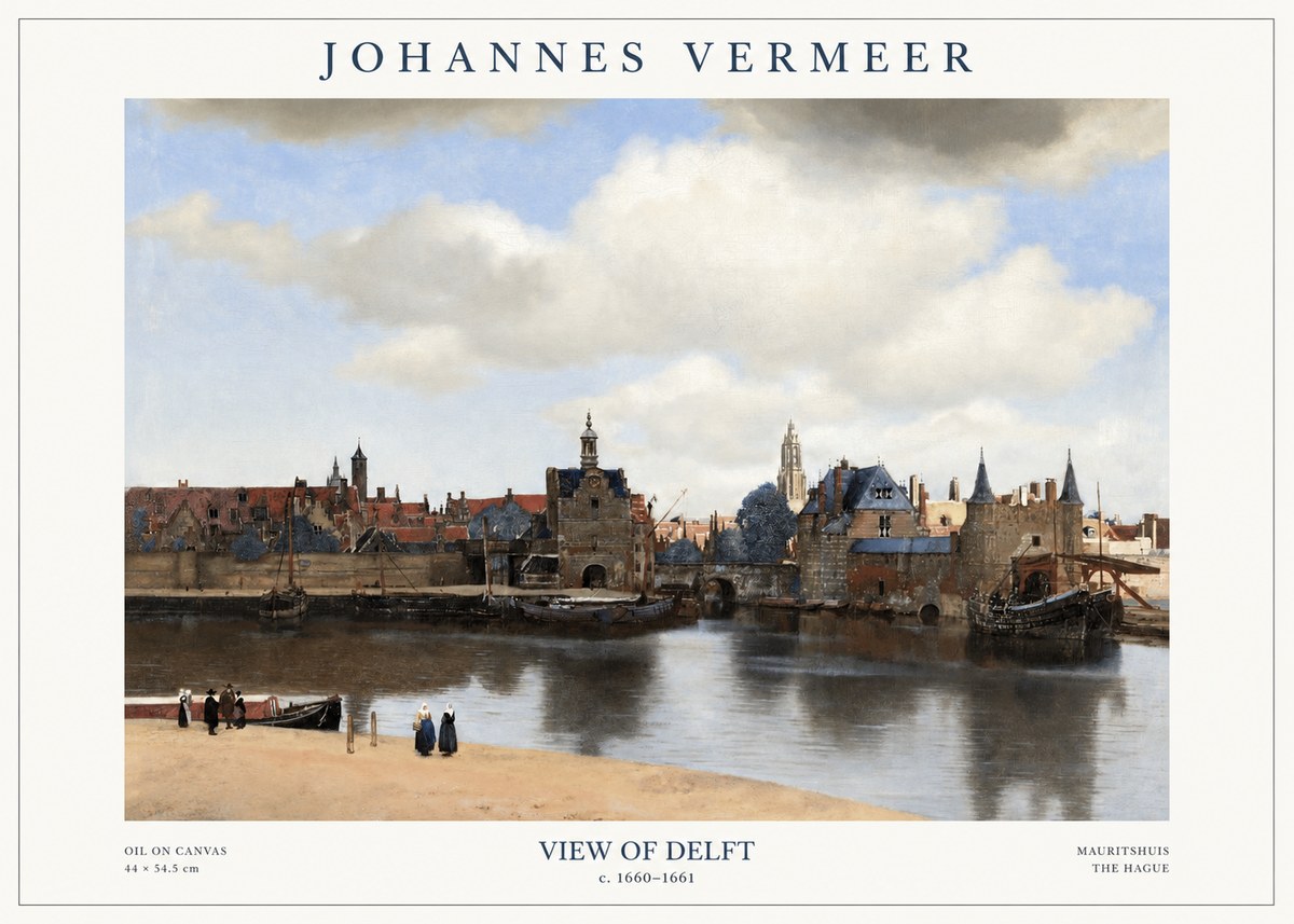 Vermeer View of Delft No1 - Poster