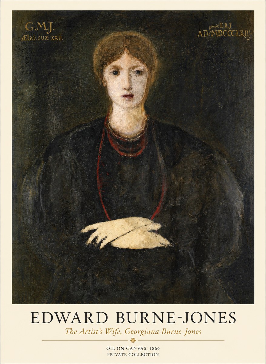 Edward Burne-Jones The Artist's Wife, Georgiana Burne-jones No1 - Poster
