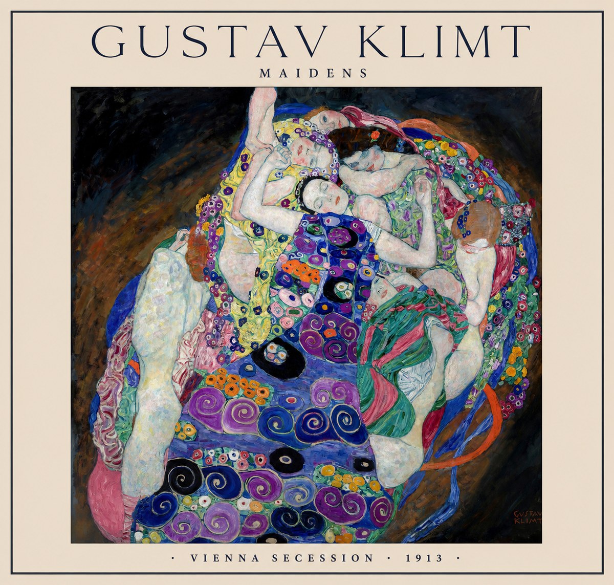 Klimt Maidens No1 - Poster