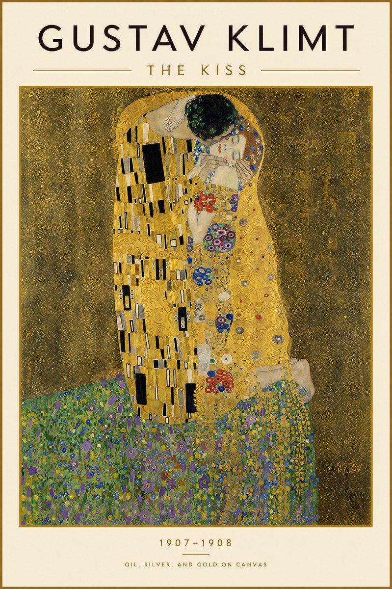 Klimt The Kiss No5 - Poster