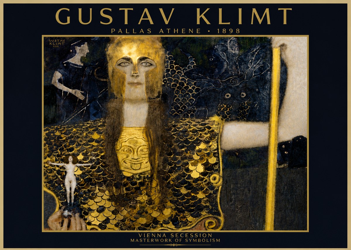 Klimt Pallas Athene No4 - Poster