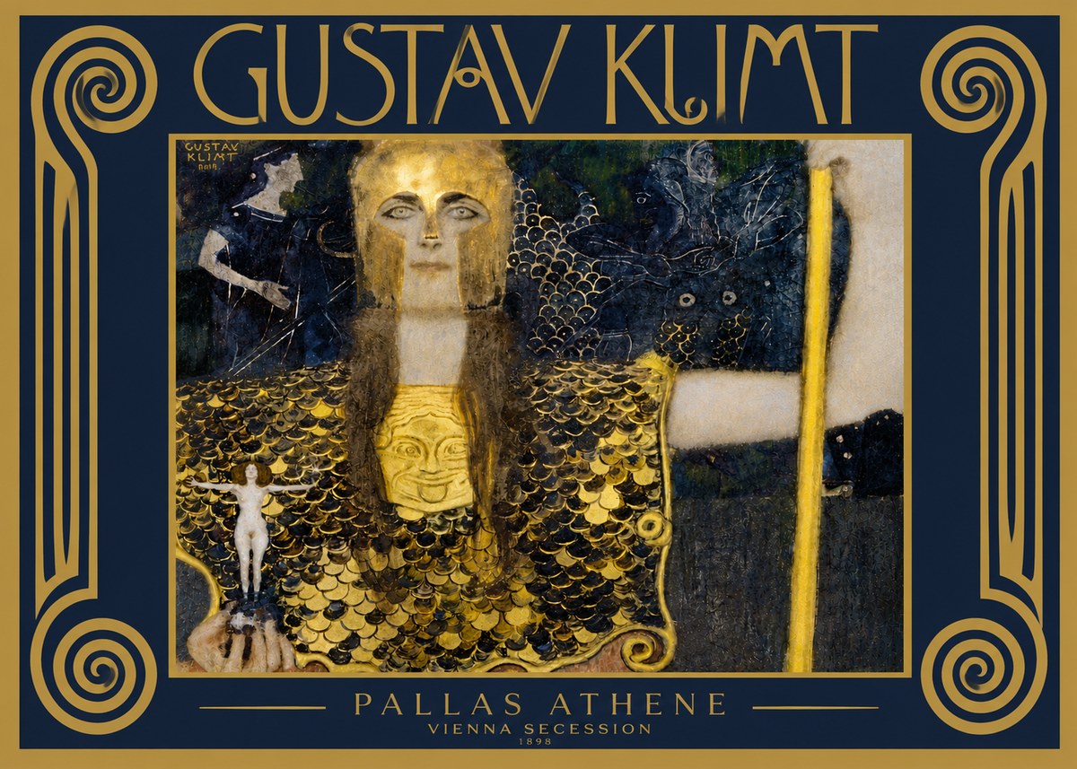 Klimt Pallas Athene No5 - Poster