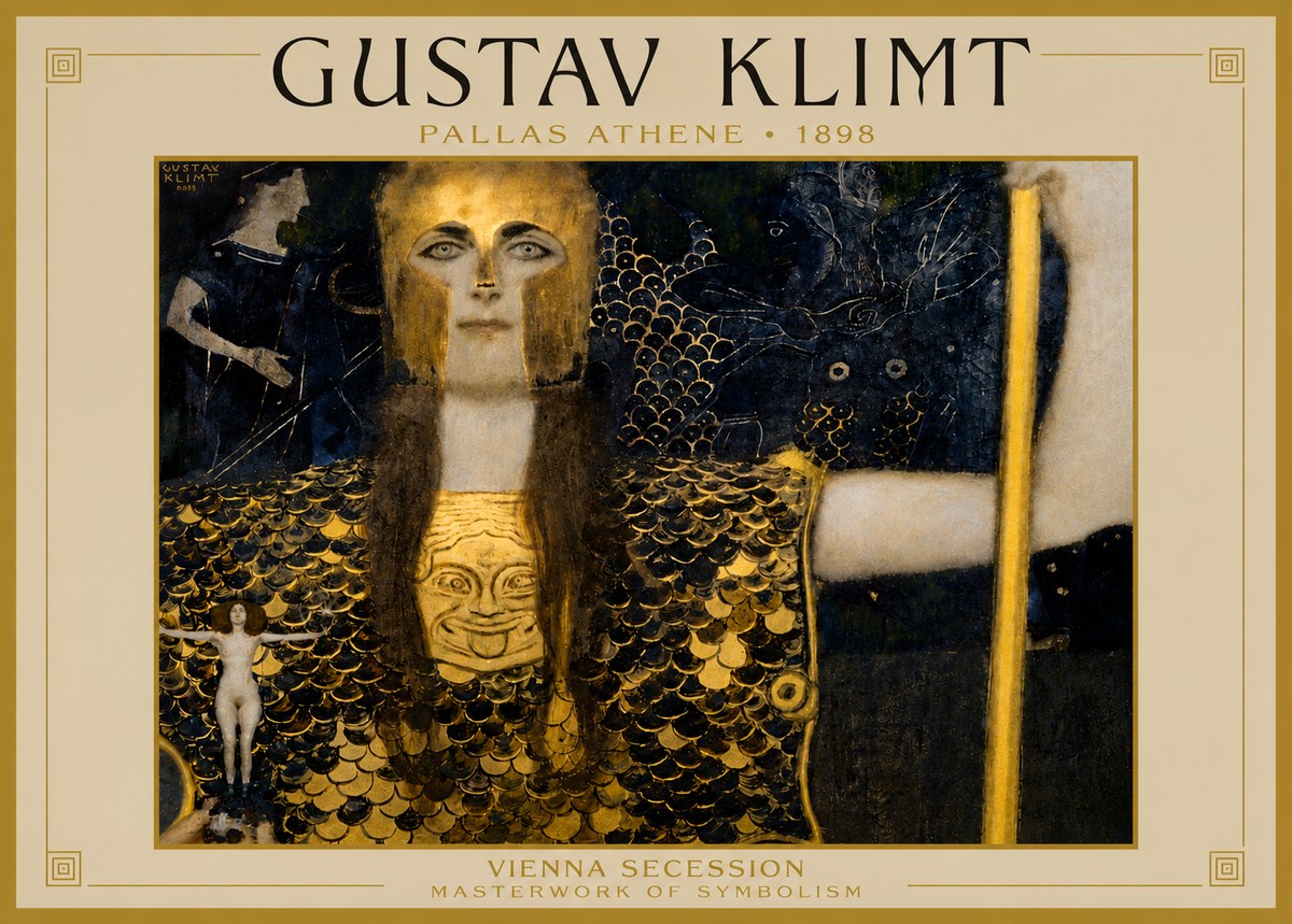 Klimt Pallas Athene No6 - Poster