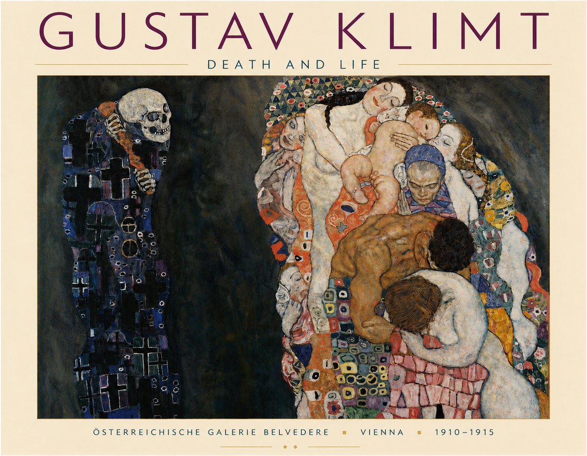 Klimt Death and Life No5 - Poster