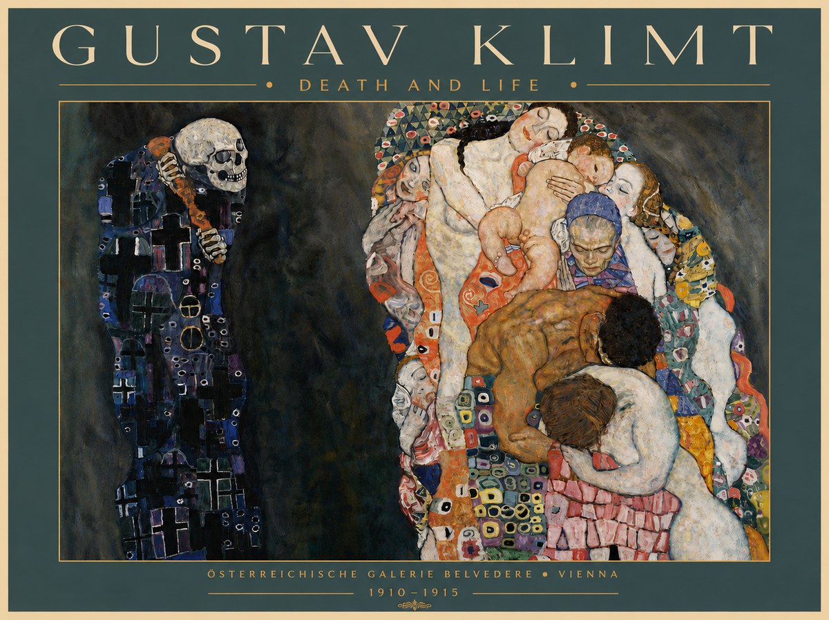 Klimt Death and Life No6 - Poster
