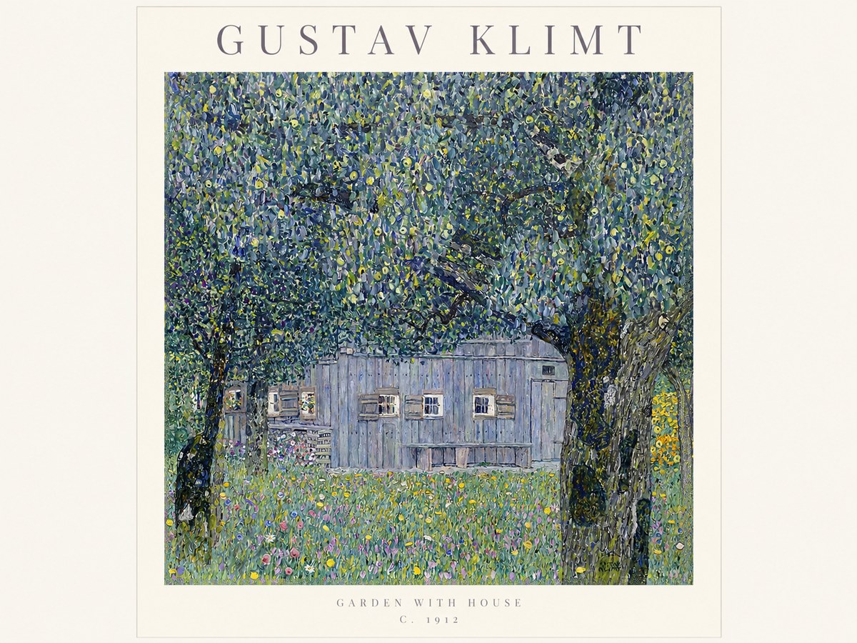 Klimt Garden with House No1 - Poster