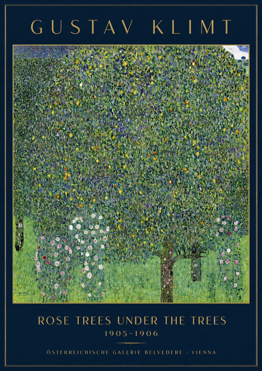 Klimt Rose Trees Under the Trees No3 - Poster