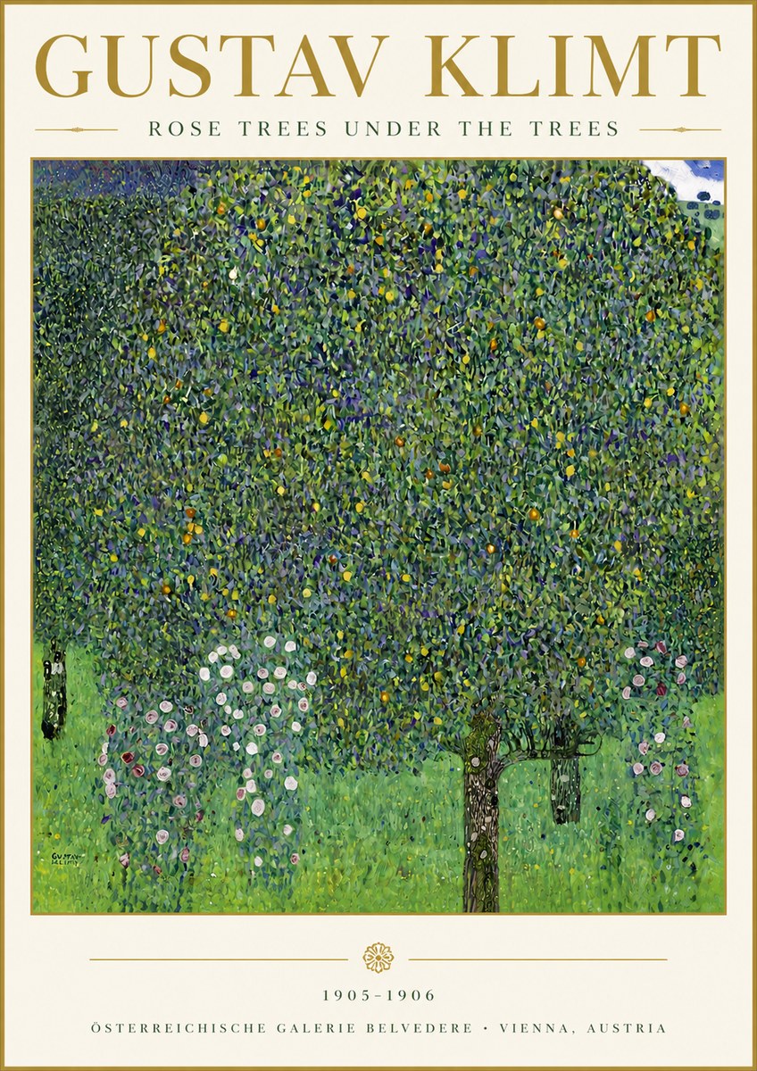 Klimt Rose Trees Under the Trees No5 - Poster