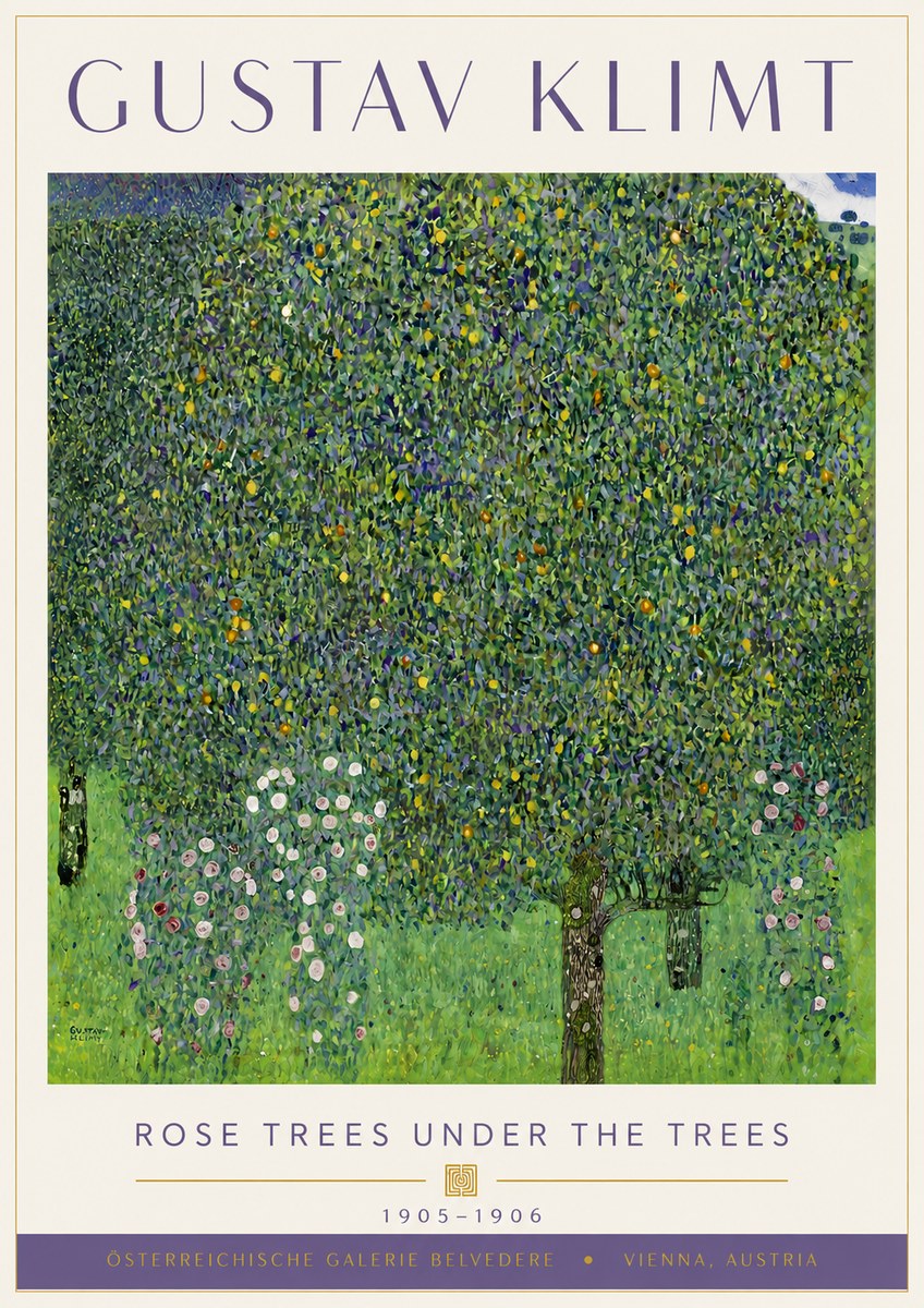 Klimt Rose Trees Under the Trees No6 - Poster