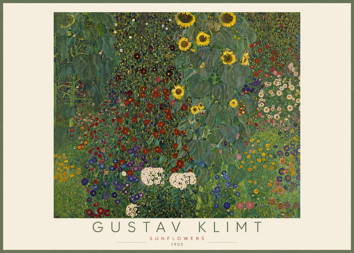 Klimt Sunflowers No2 - Poster