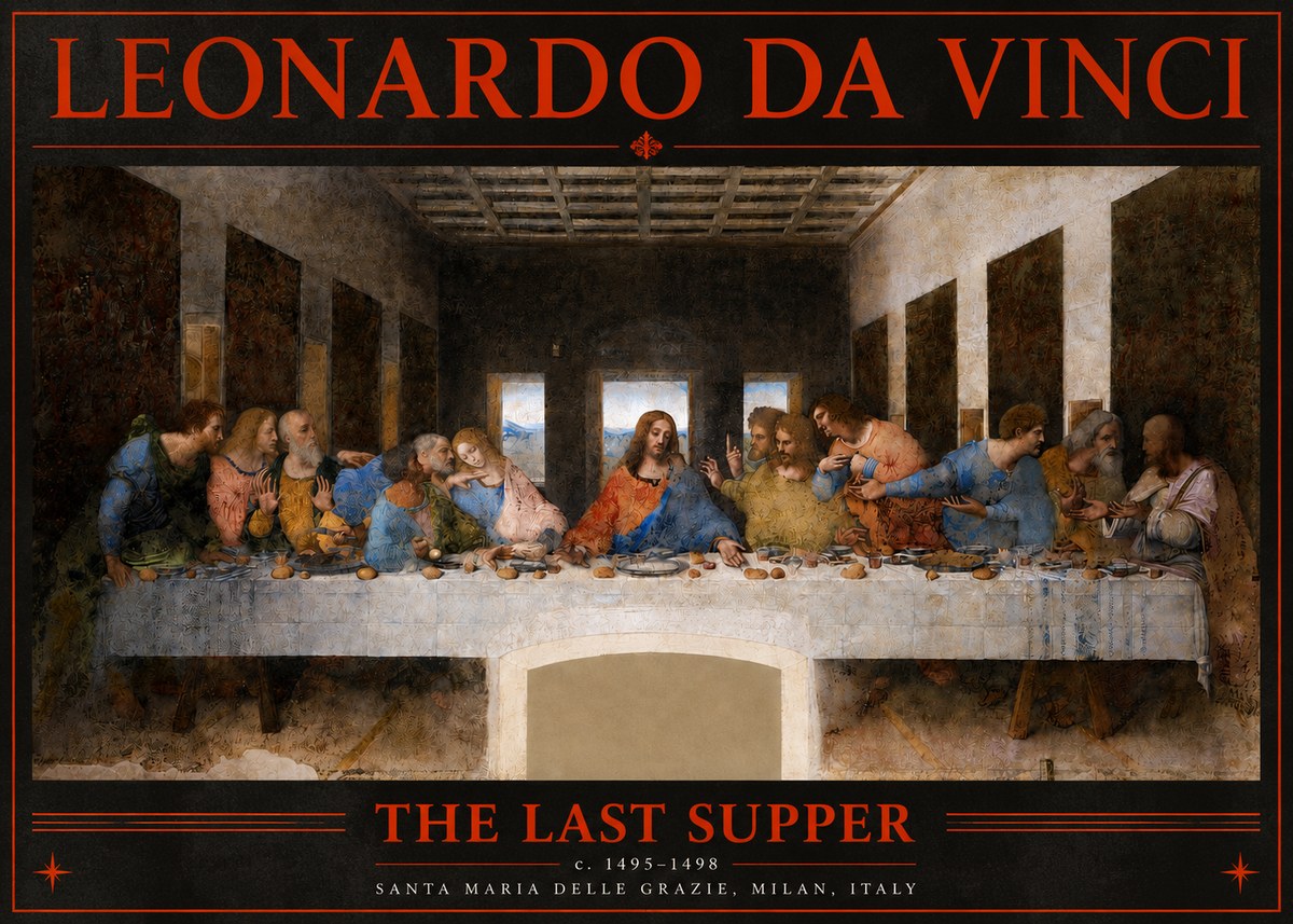 Leonardo da Vinci The Last Supper No3 - Poster