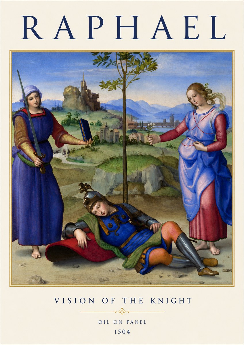 Raphael Vision of the Knight No1 - Poster