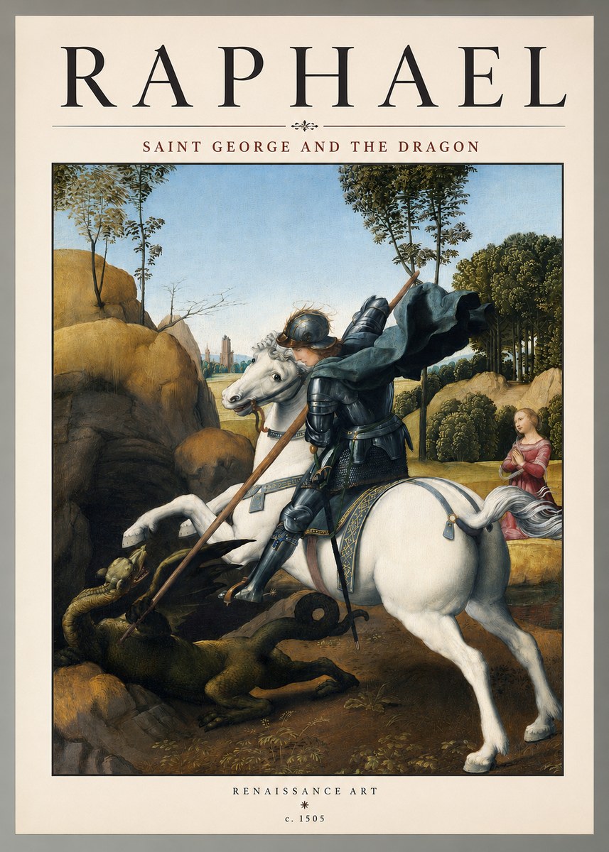Raphael Saint George and the Dragon No2 - Poster