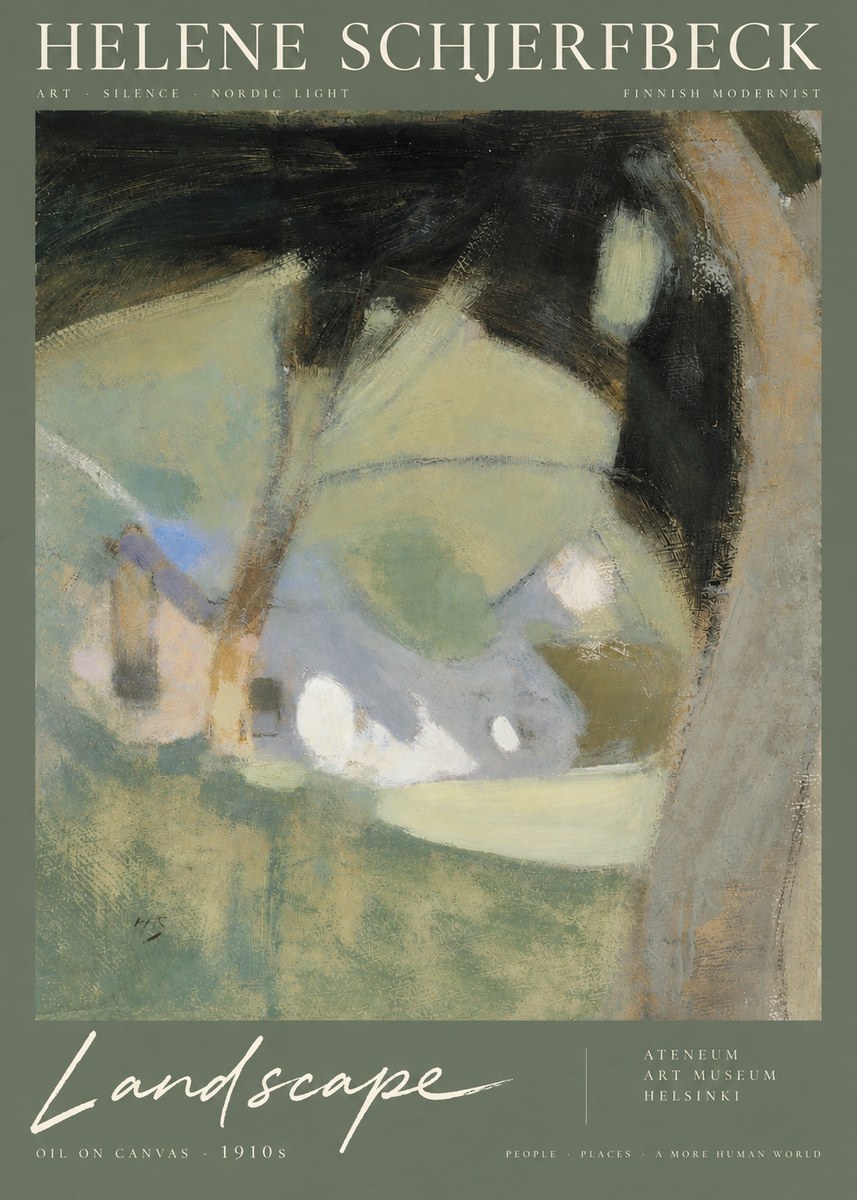 Helene Schjerfbeck Landscape with Houses No6 - Poster