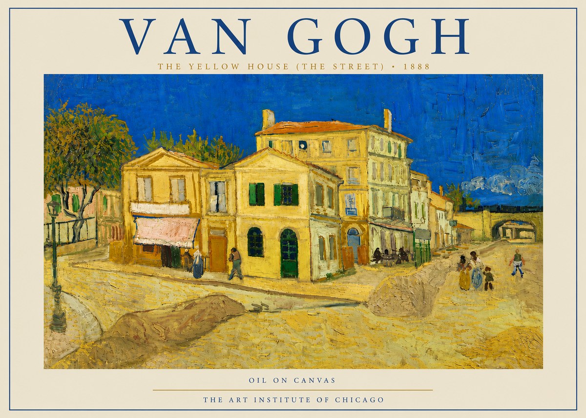 Van Gogh The Yellow House (the Street) No5 - Poster
