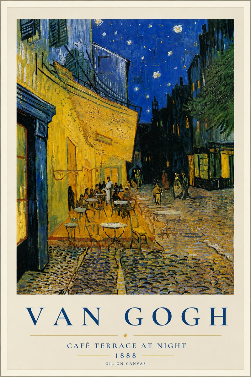 Van Gogh Café Terrace at Night No5 - Poster