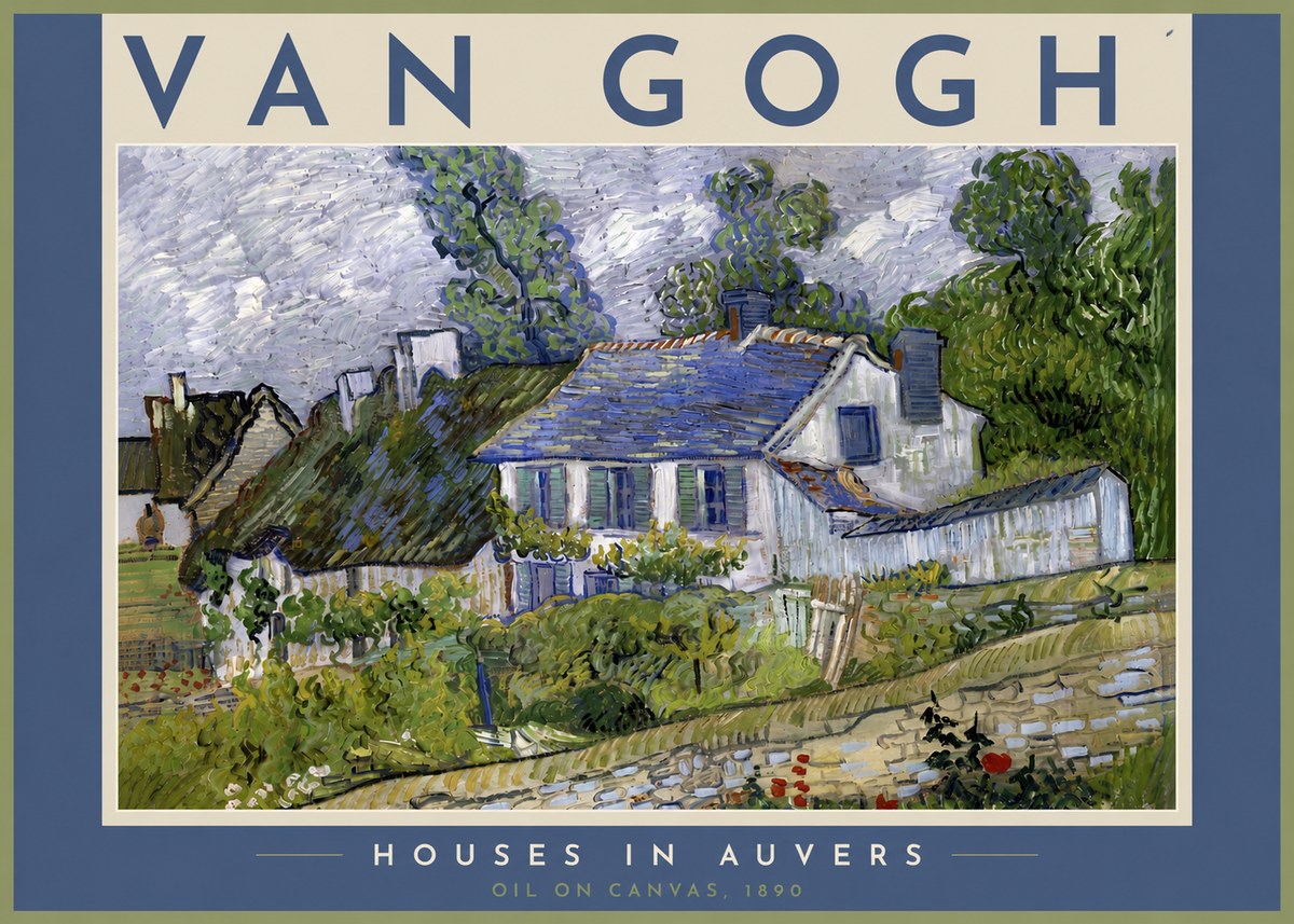 Van Gogh Houses in Auvers No4 - Poster