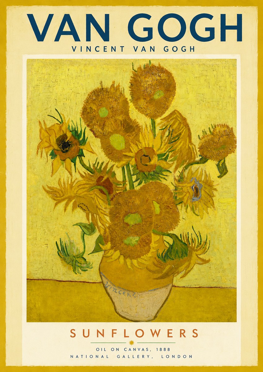 Van Gogh Sunflowers III No4 - Poster