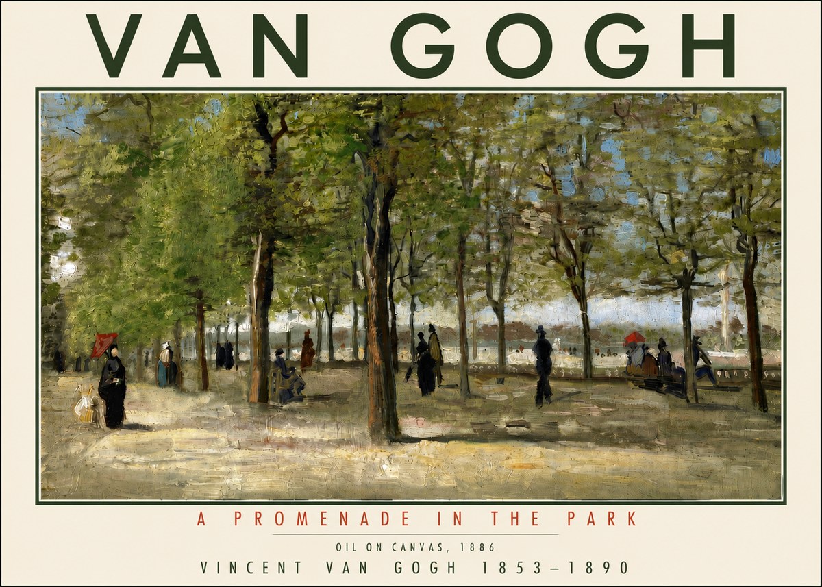 Van Gogh A Promenade in the Park No4 - Poster