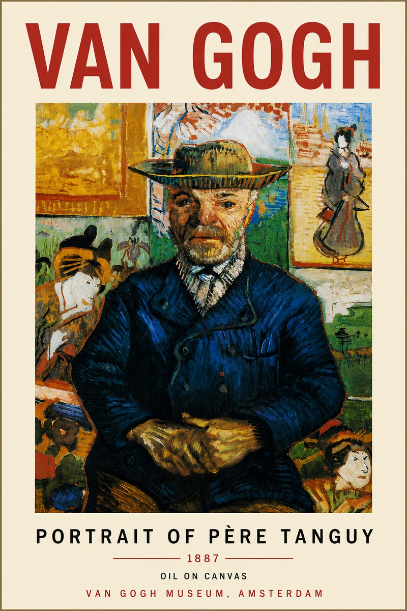 Van Gogh Portrait of Père Tanguy II No6 - Poster