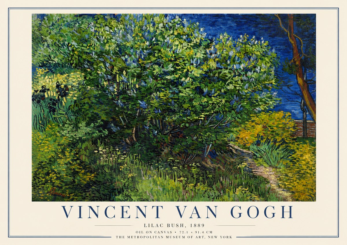 Van Gogh Lilac Bush No3 - Poster