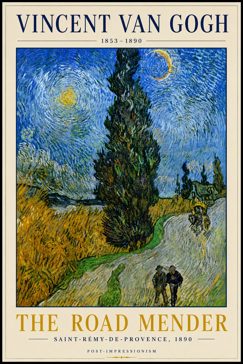 Van Gogh The Road Mender II No5 - Poster