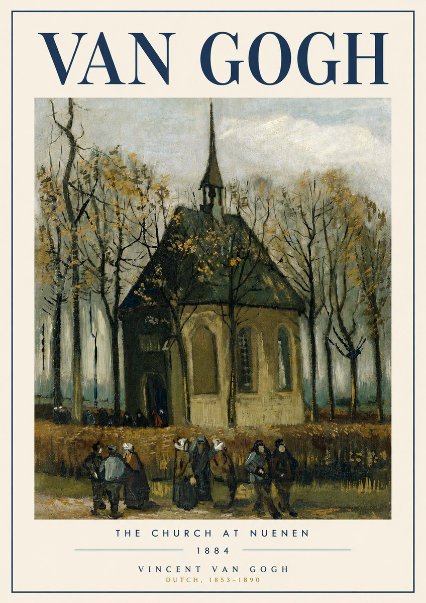 Van Gogh The Church at Nuenen No5 - Poster