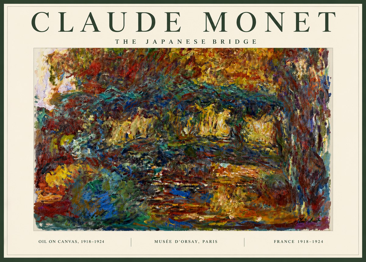 Monet The Japanese Bridge I No5 - Poster