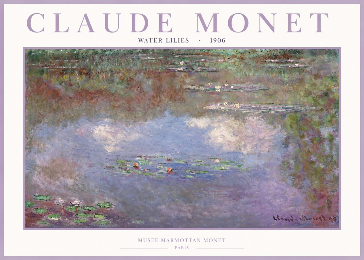 Monet Water Lilies VI No2 - Poster
