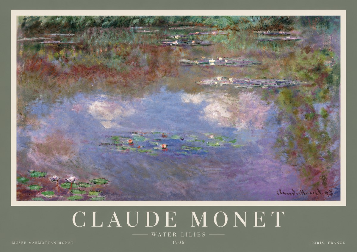 Monet Water Lilies VI No5 - Poster