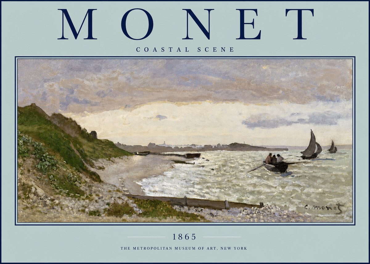 Monet Coastal Scene No2 - Poster