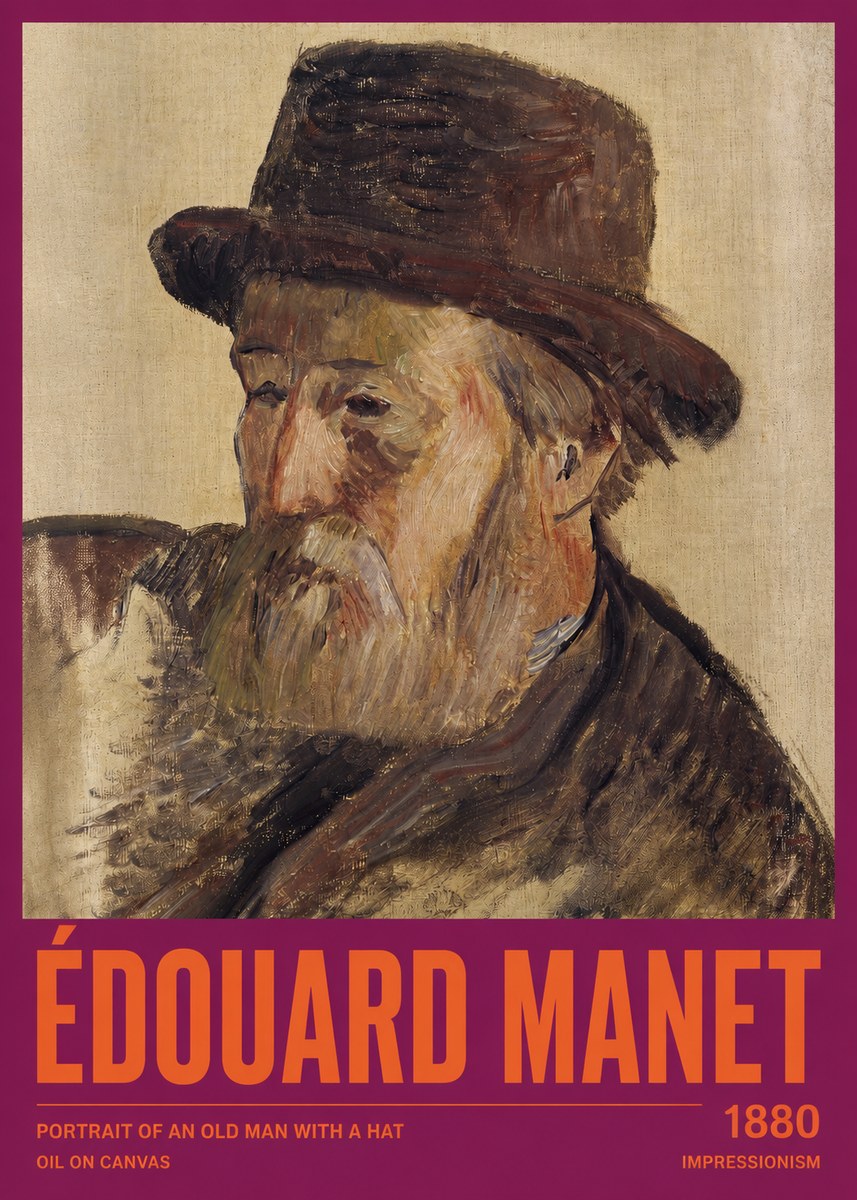 Édouard Manet Portrait of an Old Man with a Beard No6 - Poster